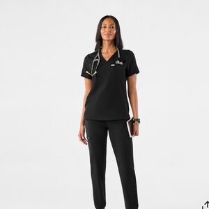 Women’s Black Medical Scrub Top
